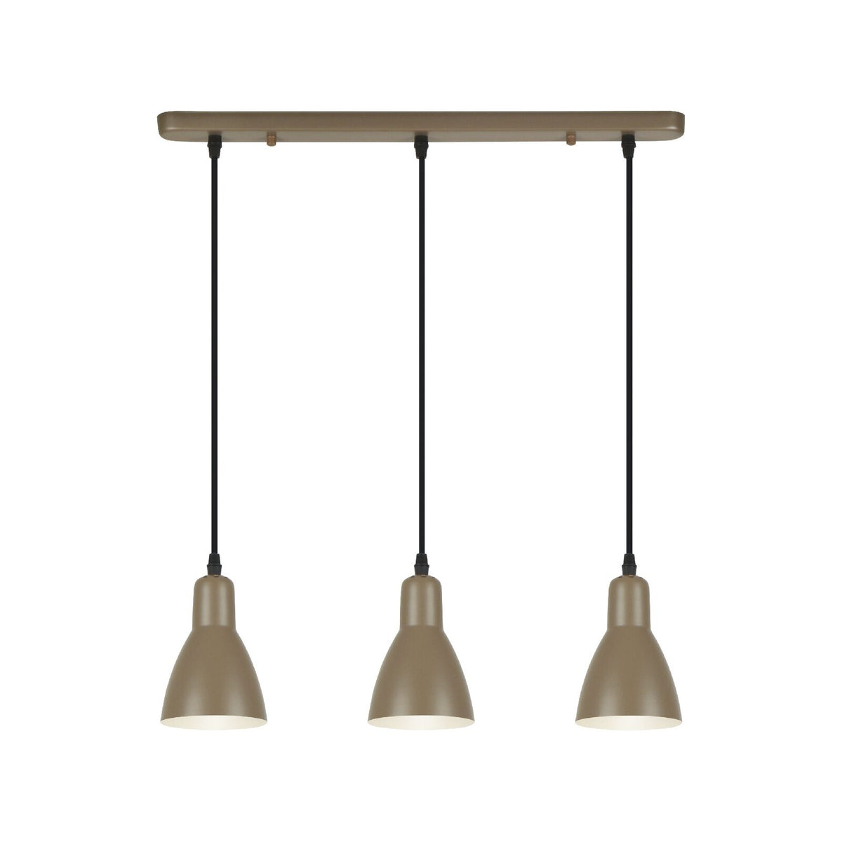 Lámpara de techo Afra 3 luces lineal marrón (i3)