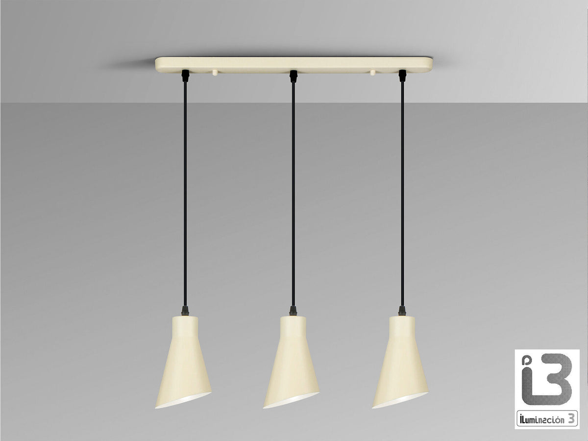 Lámpara de techo Bera 3 luces lineal crema (i3)