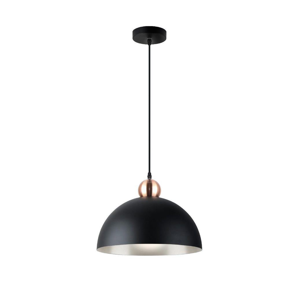 Lámpara colgante Polo Ø35 negro y cobre (i3)