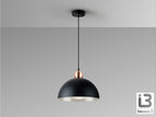 Lámpara colgante Polo Ø35 negro y cobre (i3)