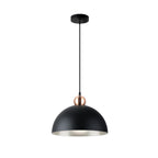 Lámpara colgante Polo Ø35 negro y cobre (i3)
