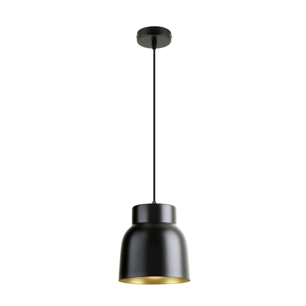 Lámpara colgante Vulcano negro y dorado (i3)