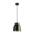Lámpara colgante Vulcano negro y dorado (i3)