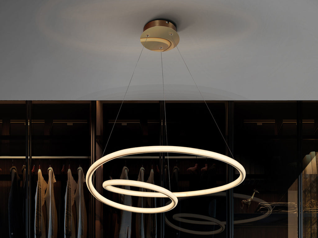 Lámpara de techo Tube LED oro Ø60