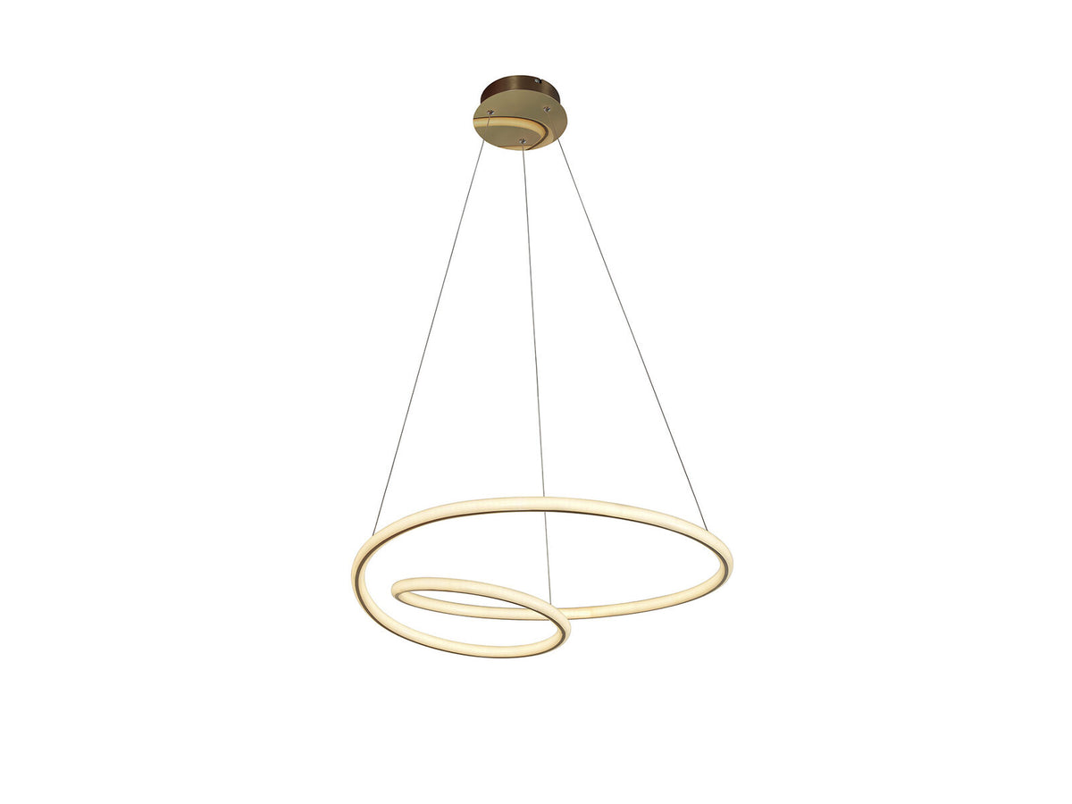 Lámpara de techo Tube LED oro Ø60