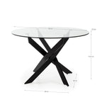 Mesa de comedor Trevelez 120 cm - Negro - medidas