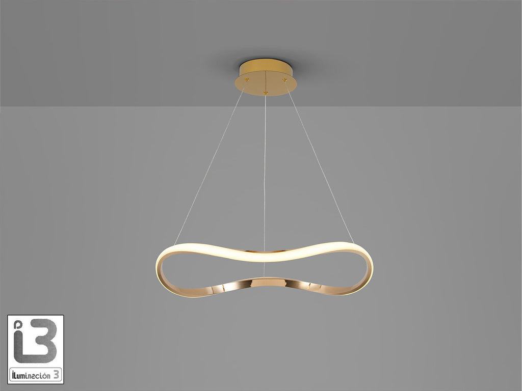 Lámpara de techo Naos 1 aro Ø60 oro rosa (i3)