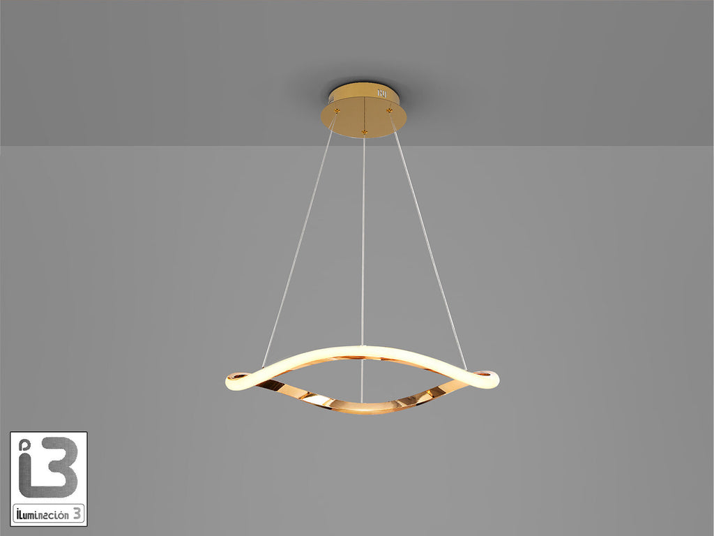 Lámpara de techo Naos 1 aro Ø60 oro rosa (i3)