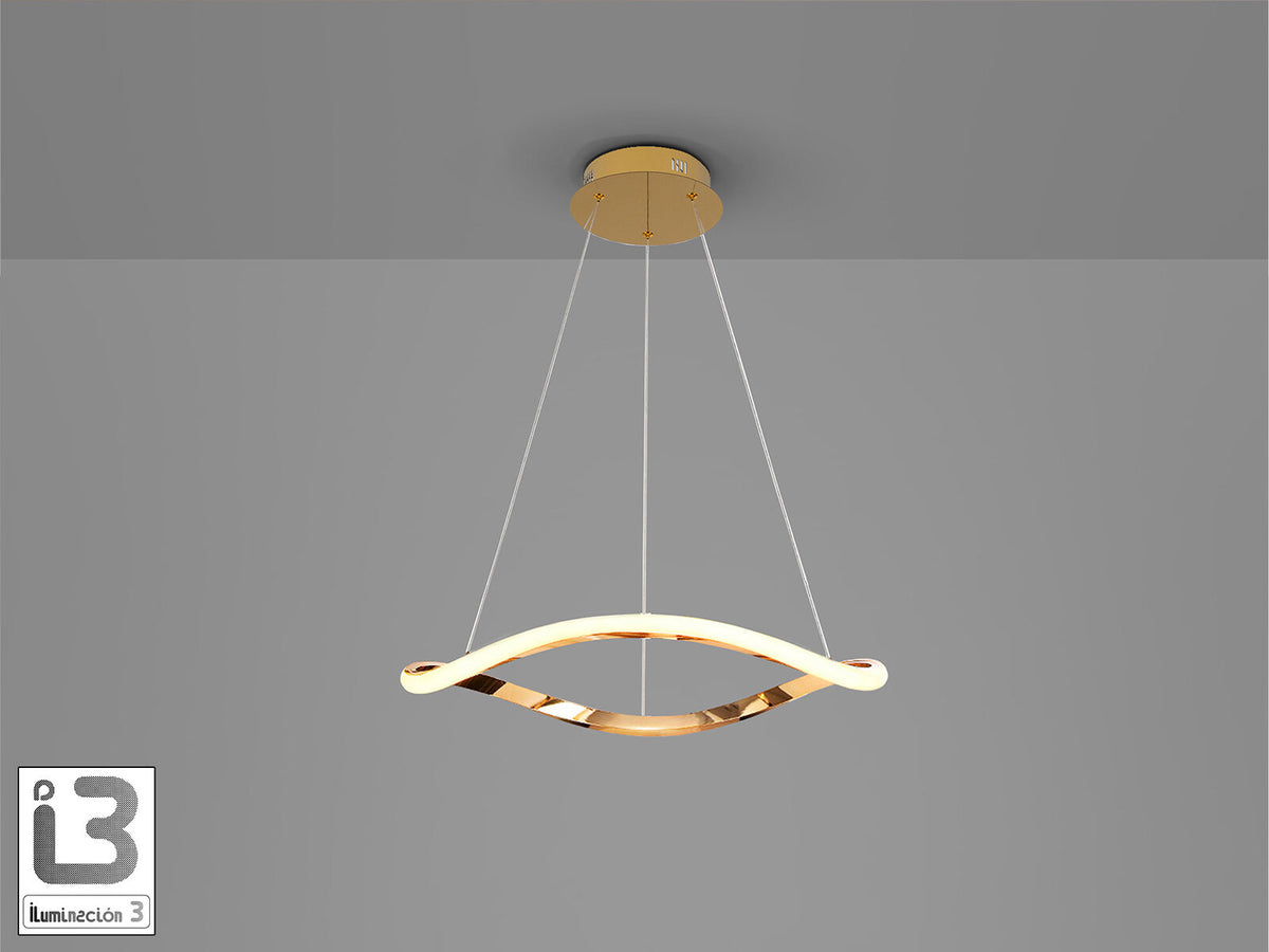Lámpara de techo Naos 1 aro Ø60 oro rosa (i3)