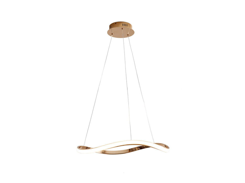 Lámpara de techo Naos 1 aro Ø60 oro rosa (i3)