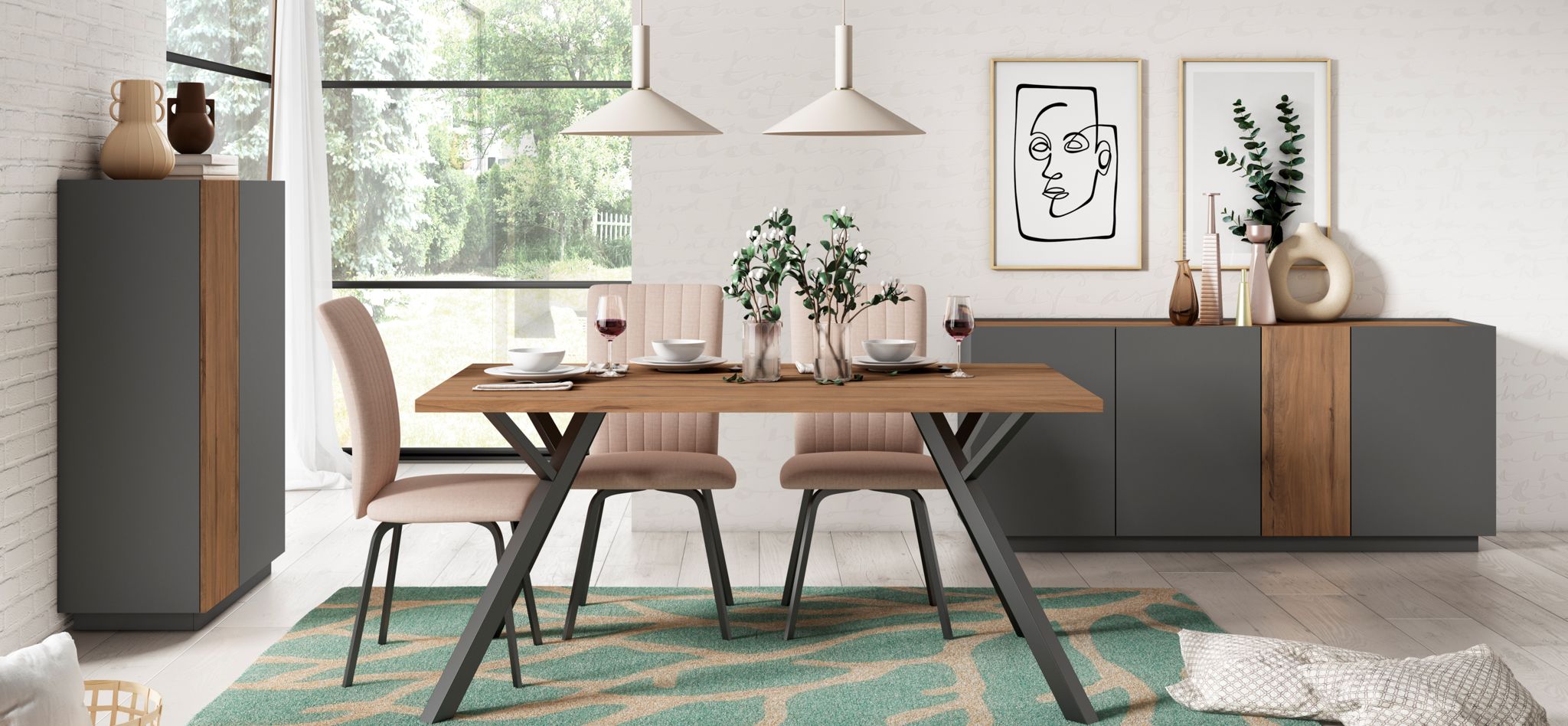 Mesa de Comedor Extensible Senija 160x90 cm