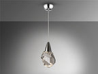 Lámpara colgante Aquaria cristal con burbujas cromo