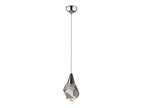 Lámpara colgante Aquaria cristal con burbujas cromo