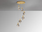 Lámpara de techo Aquaria 6 luces oro mate