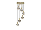 Lámpara de techo Aquaria 6 luces oro mate