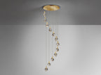 Lámpara de techo Aquaria 12 luces oro mate