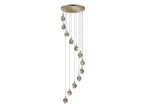 Lámpara de techo Aquaria 12 luces oro mate