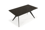 Mesa de comedor extensible Altea 160/220 cm - Cerámica Negra / Pie Negro