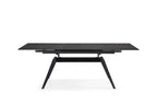 Mesa de comedor extensible Altea 160/220 cm - Cerámica Negra / Pie Negro