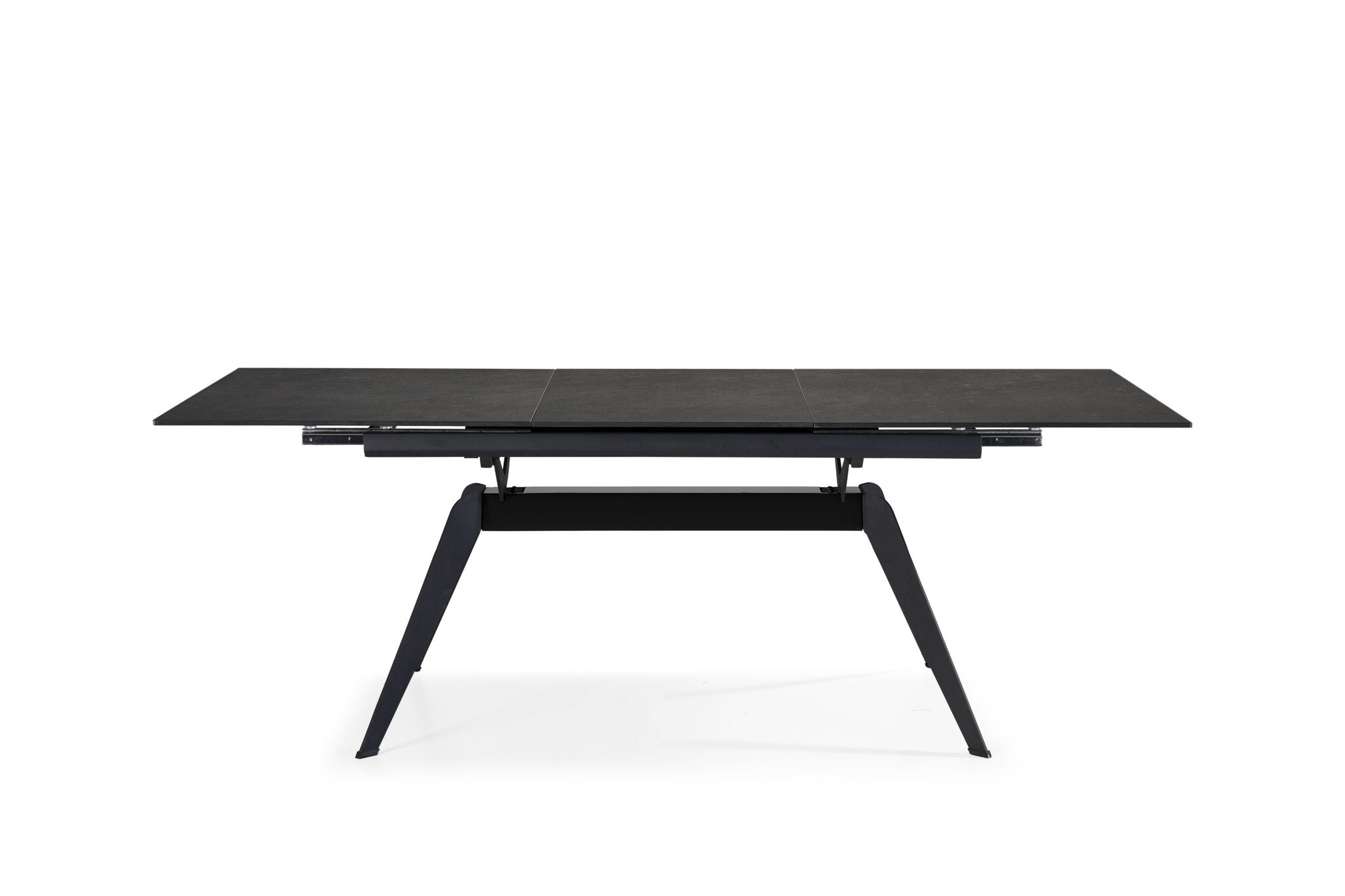 Mesa de comedor extensible Altea 160/220 cm - Cerámica Negra / Pie Negro