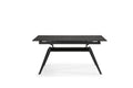 Mesa de comedor extensible Altea 160/220 cm - Cerámica Negra / Pie Negro