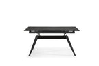 Mesa de comedor extensible Altea 160/220 cm - Cerámica Negra / Pie Negro