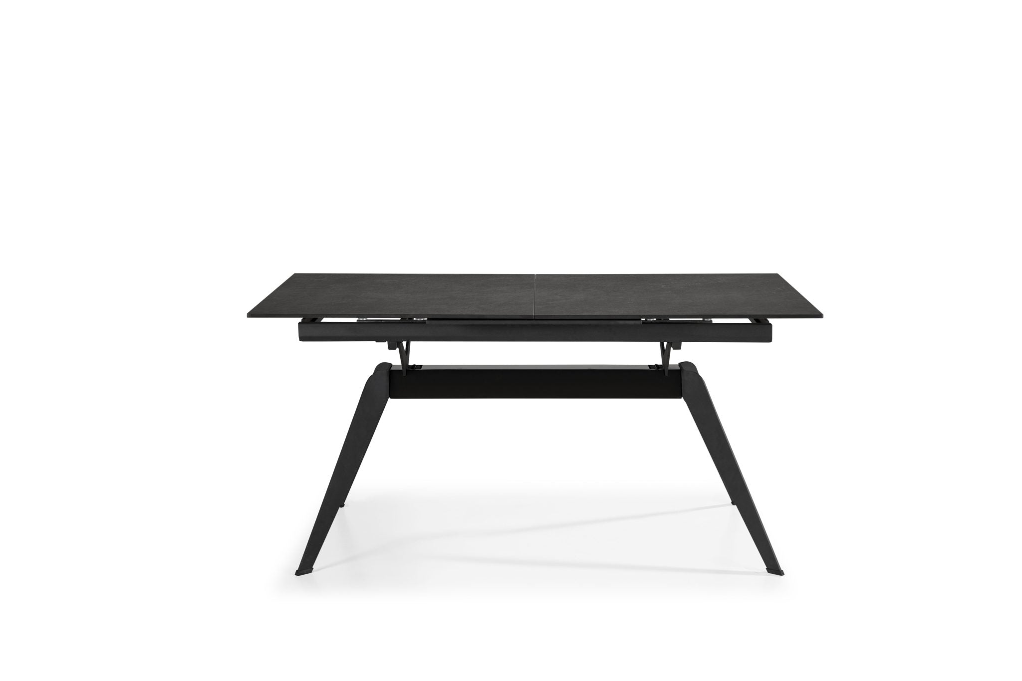 Mesa de comedor extensible Altea 160/220 cm - Cerámica Negra / Pie Negro