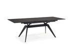 Mesa de comedor extensible Altea 160/220 cm - Cerámica Negra / Pie Negro
