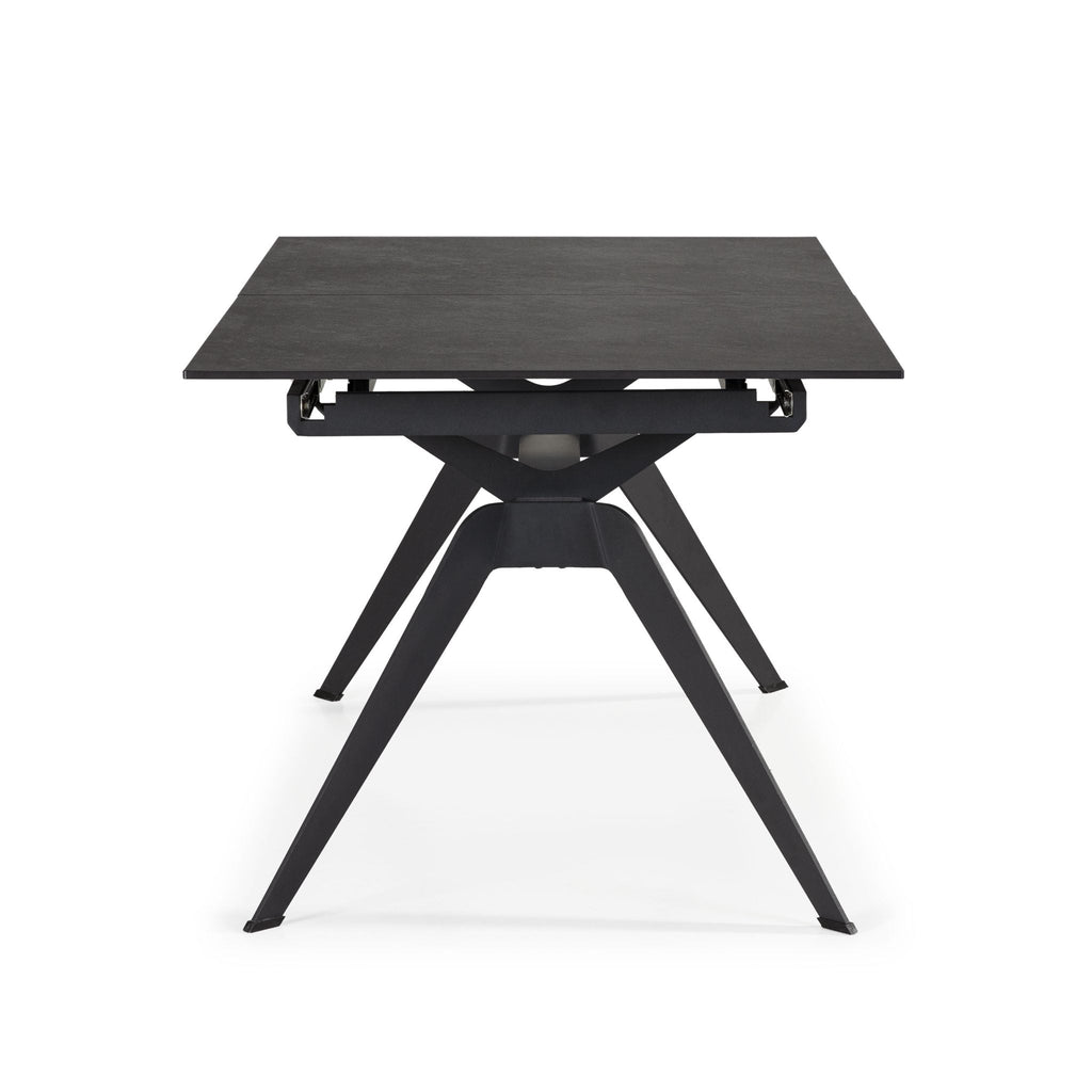 Mesa de comedor extensible Altea 160/220 cm - Cerámica Negra / Pie Negro