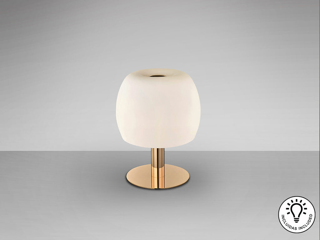 Lámpara de mesa Baloon oro y opal