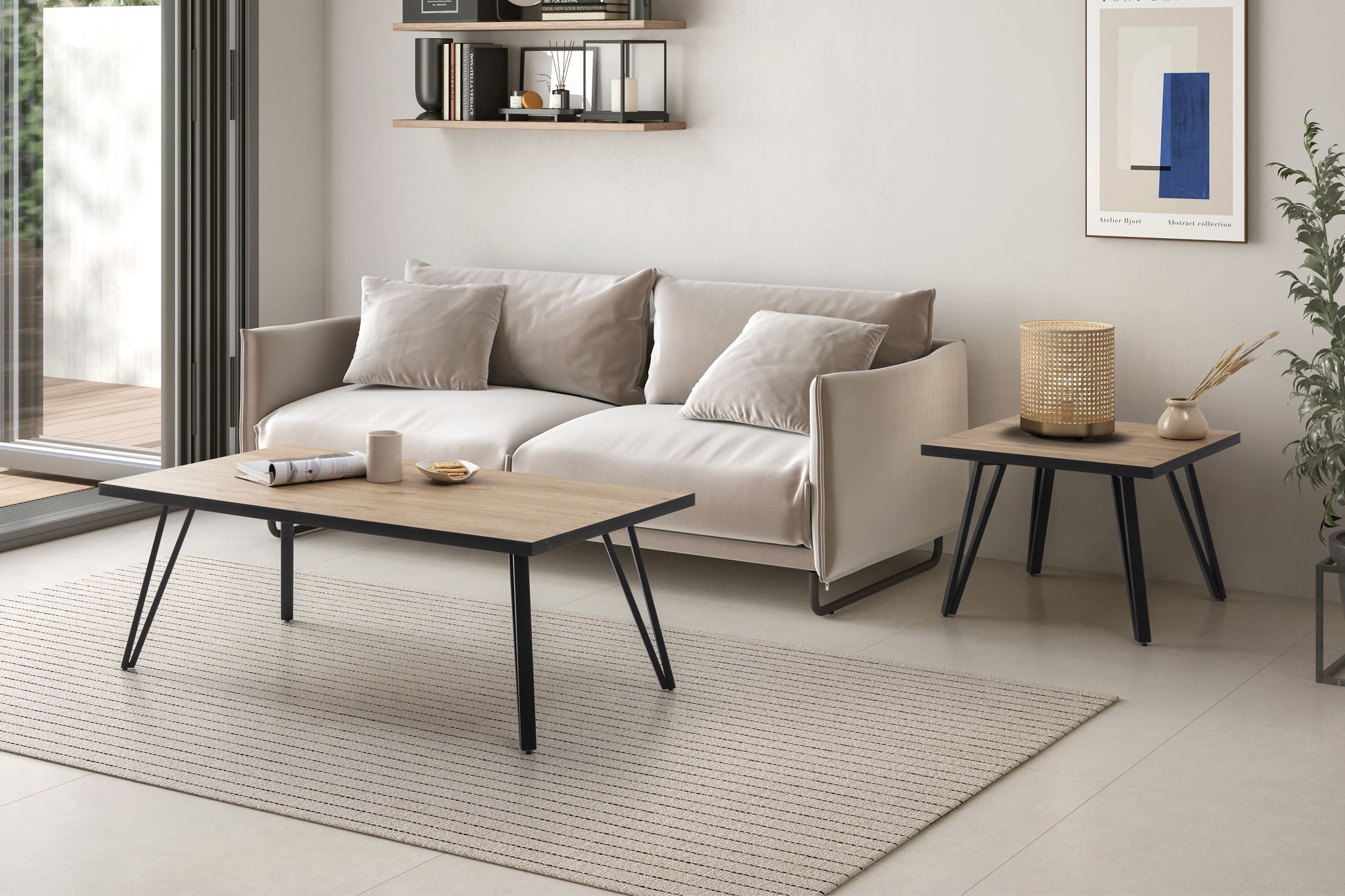 Mesa de centro extensible Ugijar 60x60 cm - Marckeric