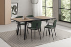 Mesa de comedor extensible Ezcaray 140/180 cm - Natural / Canto Bocamina