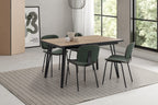 Mesa de comedor extensible Ezcaray 140/180 cm - Natural / Canto Bocamina