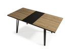 Mesa de comedor extensible Ezcaray 140/180 cm - Natural / Canto Bocamina