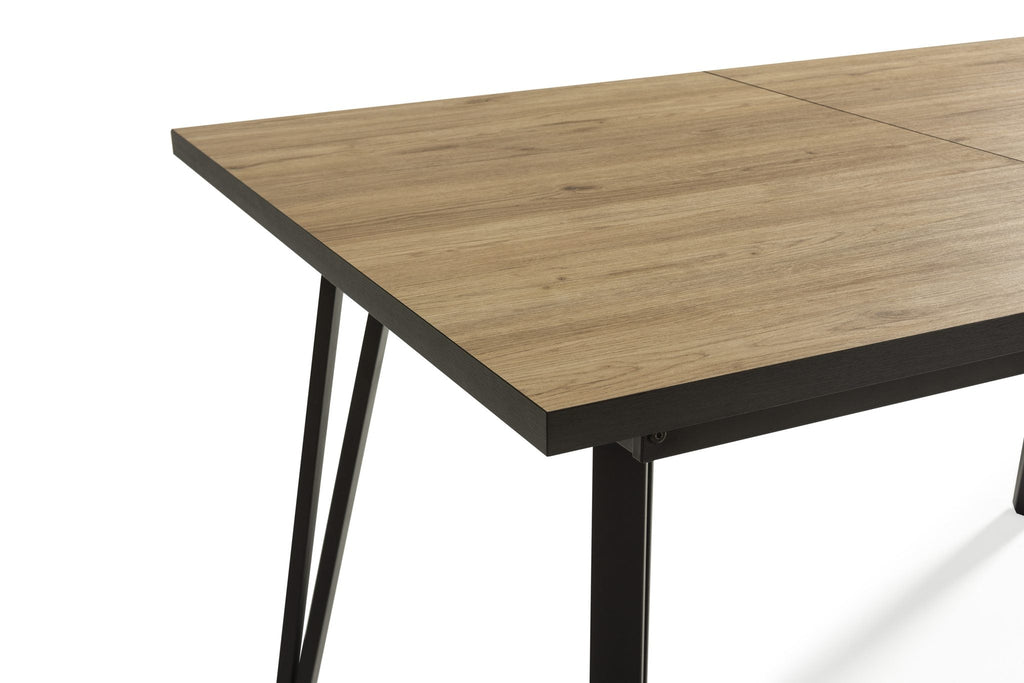 Mesa de comedor extensible Ezcaray 140/180 cm - Natural / Canto Bocamina
