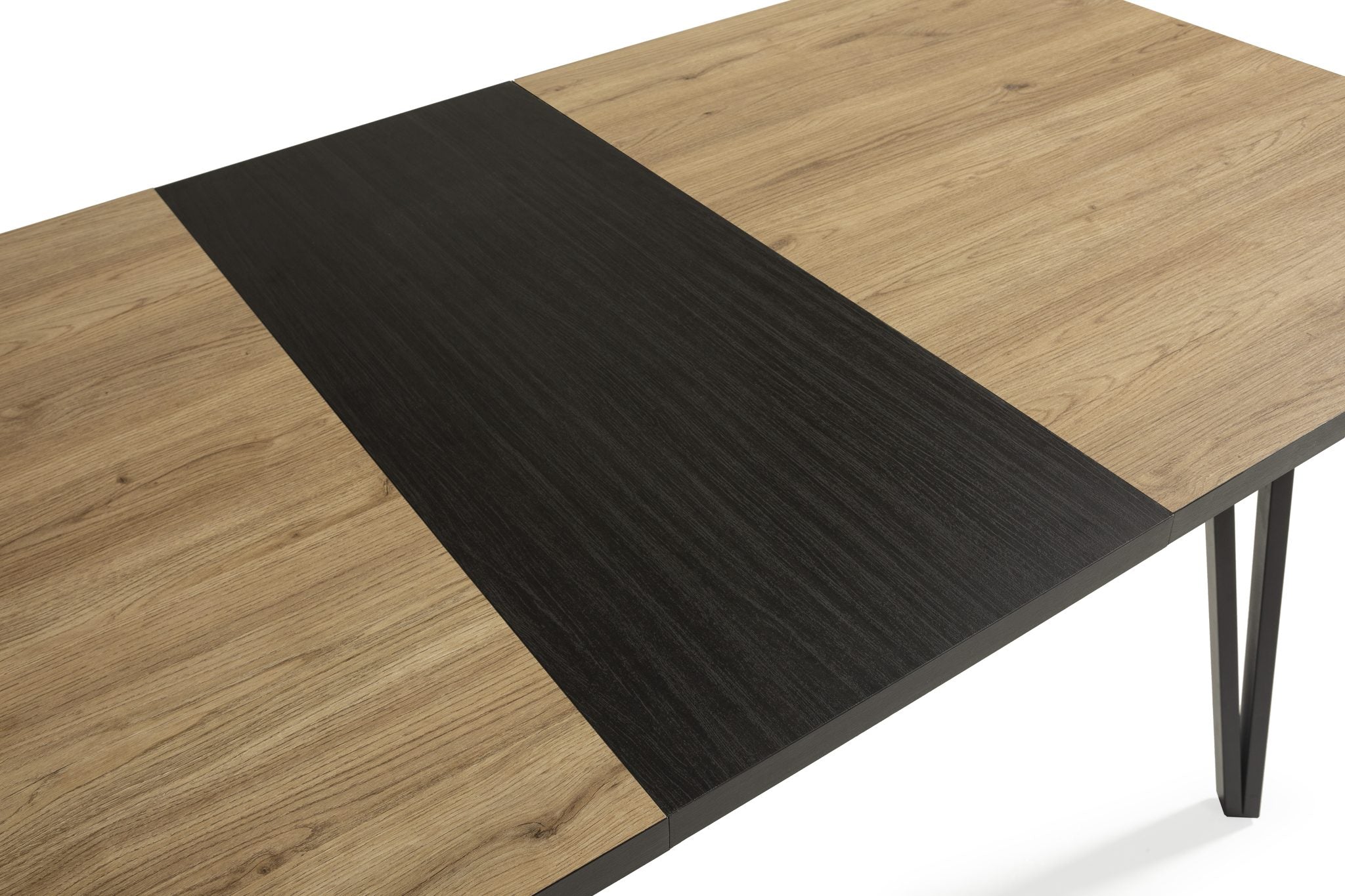 Mesa de comedor extensible Ezcaray 140/180 cm - Natural / Canto Bocamina