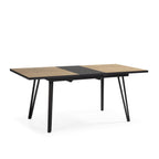 Mesa de comedor extensible Ezcaray 140/180 cm - Natural / Canto Bocamina