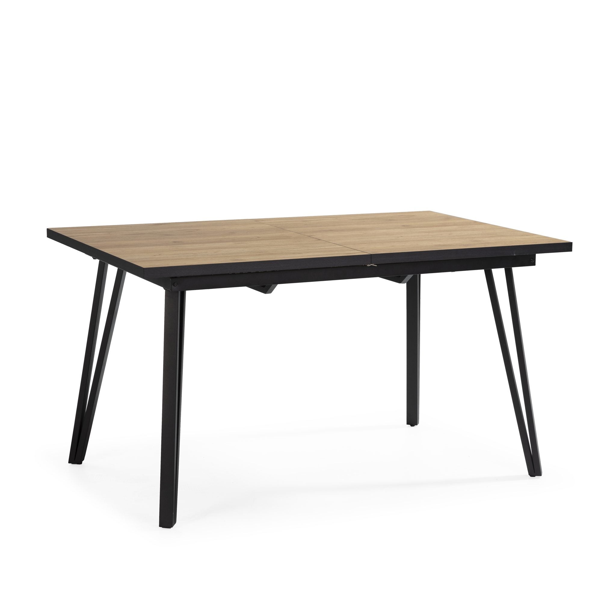 Mesa de comedor extensible Ezcaray 140/180 cm - Natural / Canto Bocamina