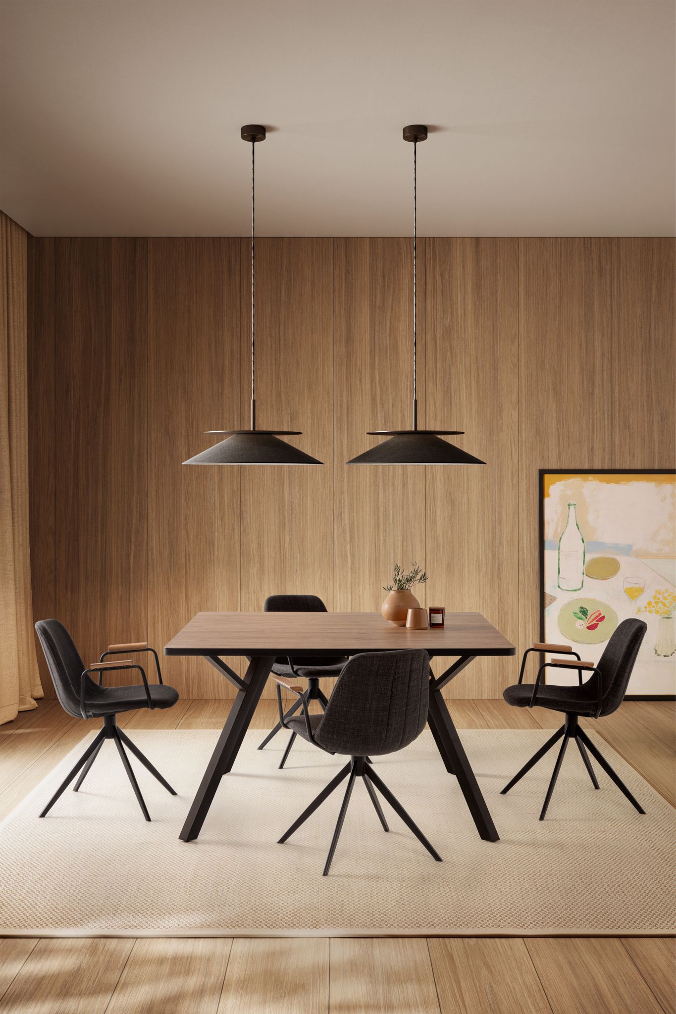 Mesa de comedor extensible Dalias 136x136 cm - Marckeric