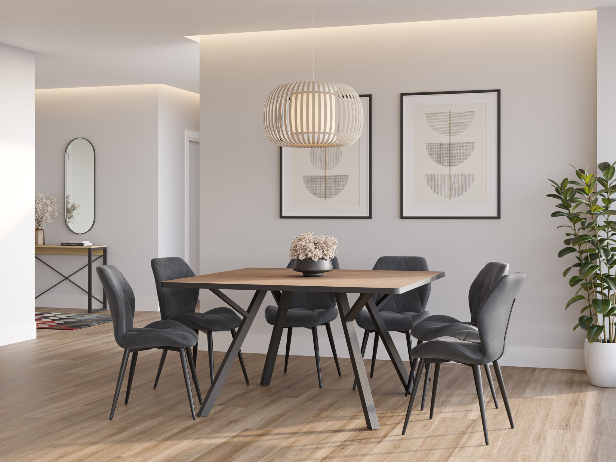 Mesa de Comedor Extensible Beni 136x136 cm