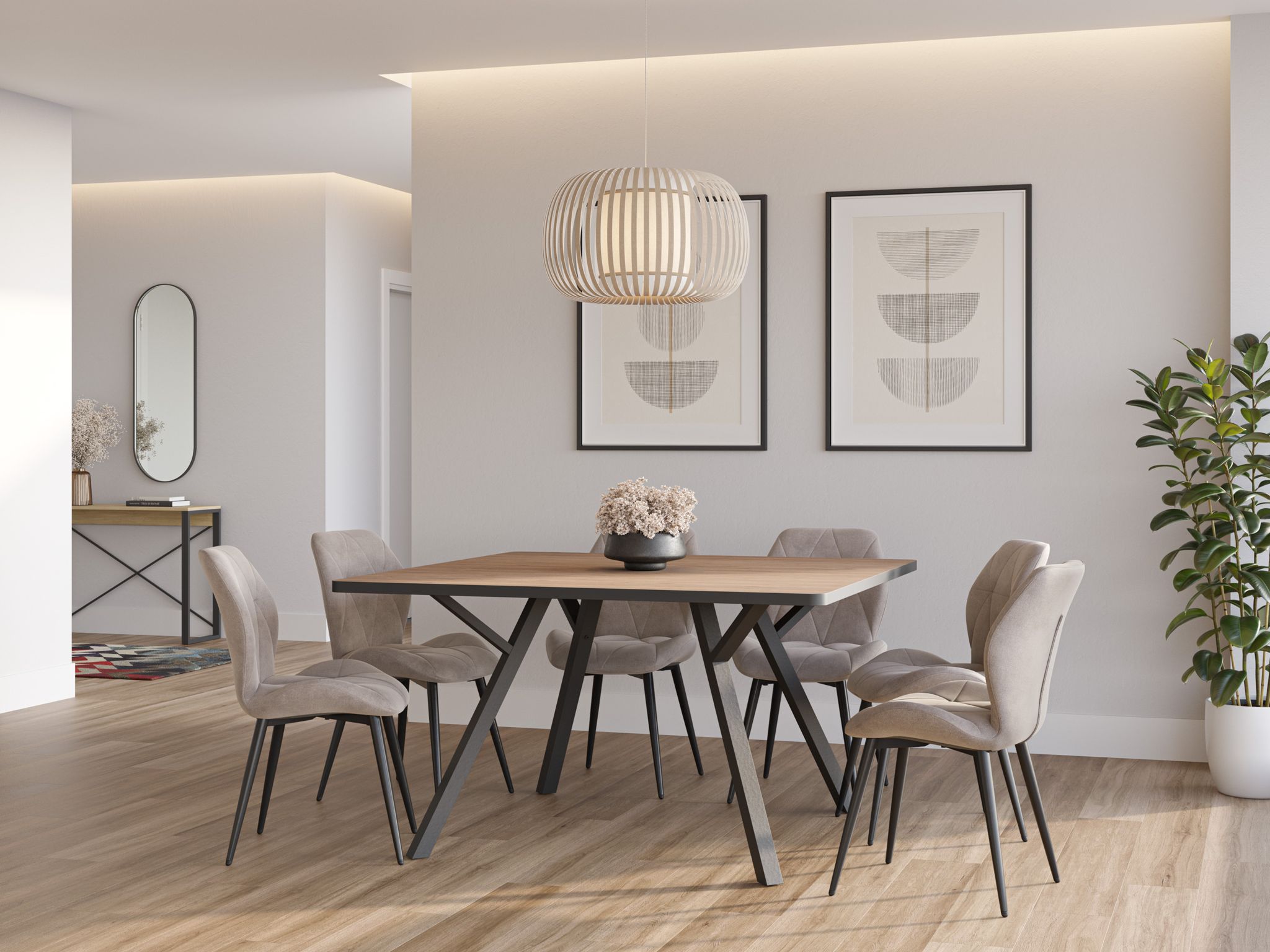 Mesa de Comedor Extensible Beni 136x136 cm