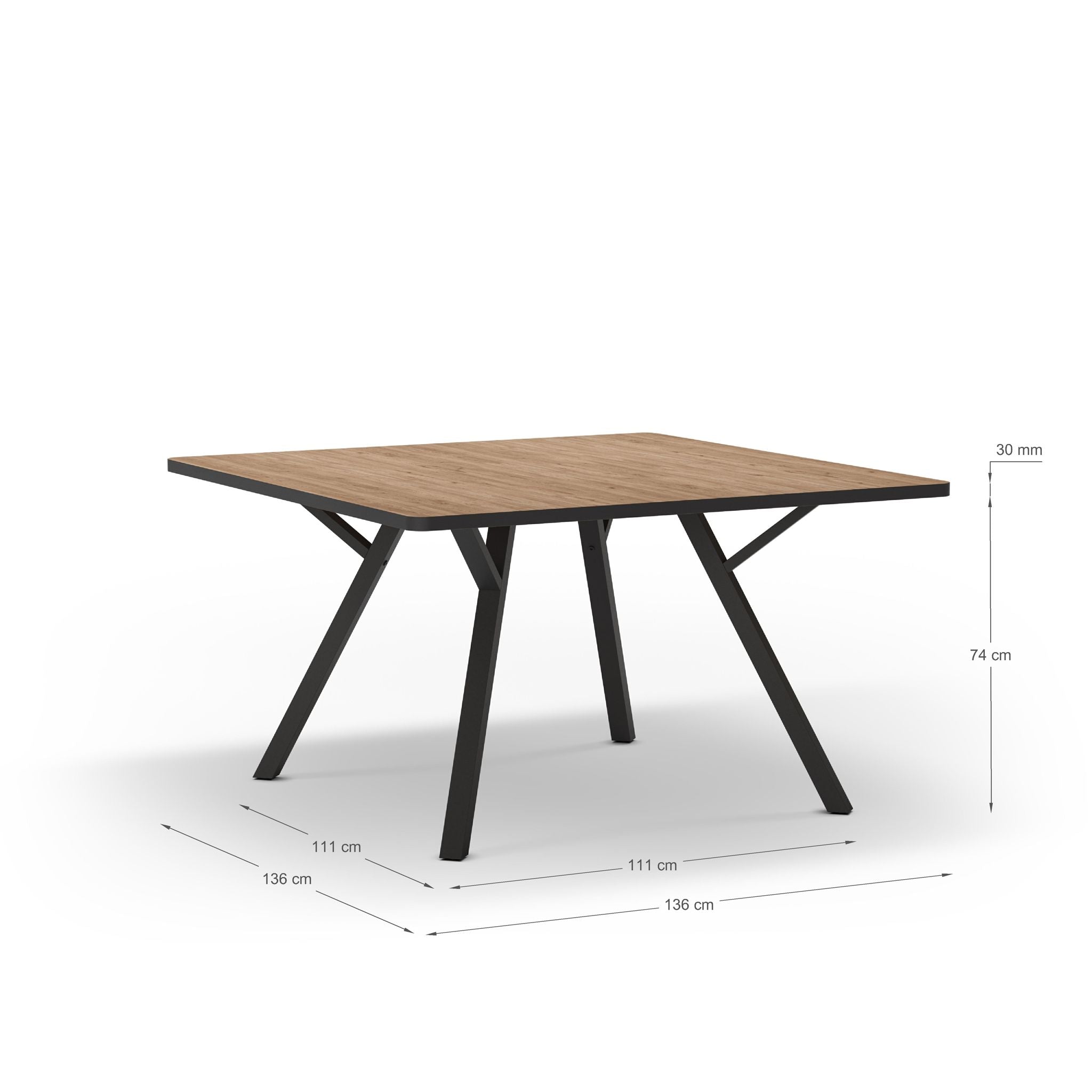 Mesa de Comedor Extensible Beni 136x136 cm