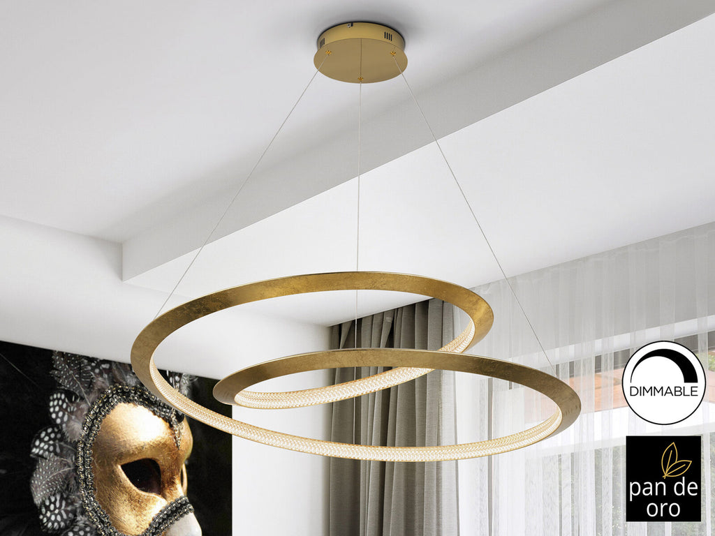 Lámpara de techo Eternity LED pan de oro Ø97