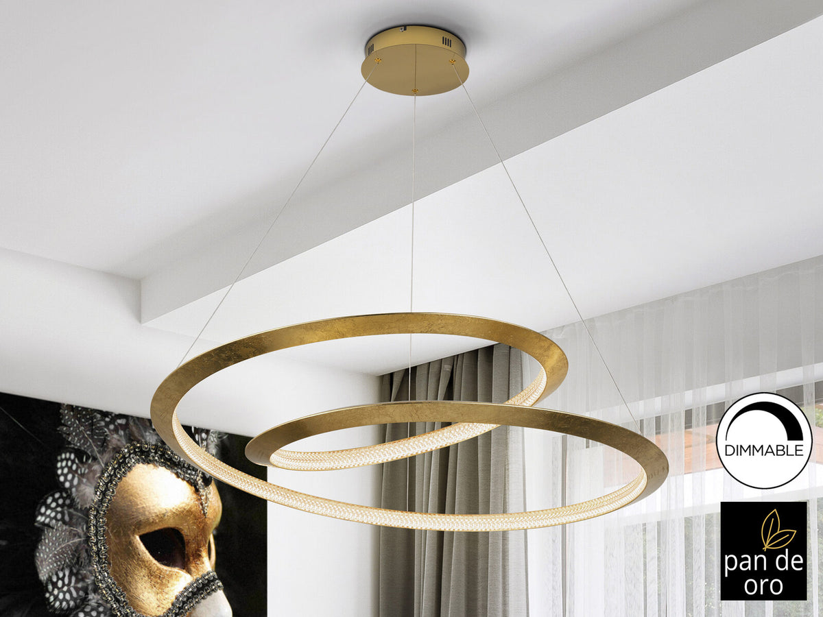 Lámpara de techo Eternity LED pan de oro Ø97