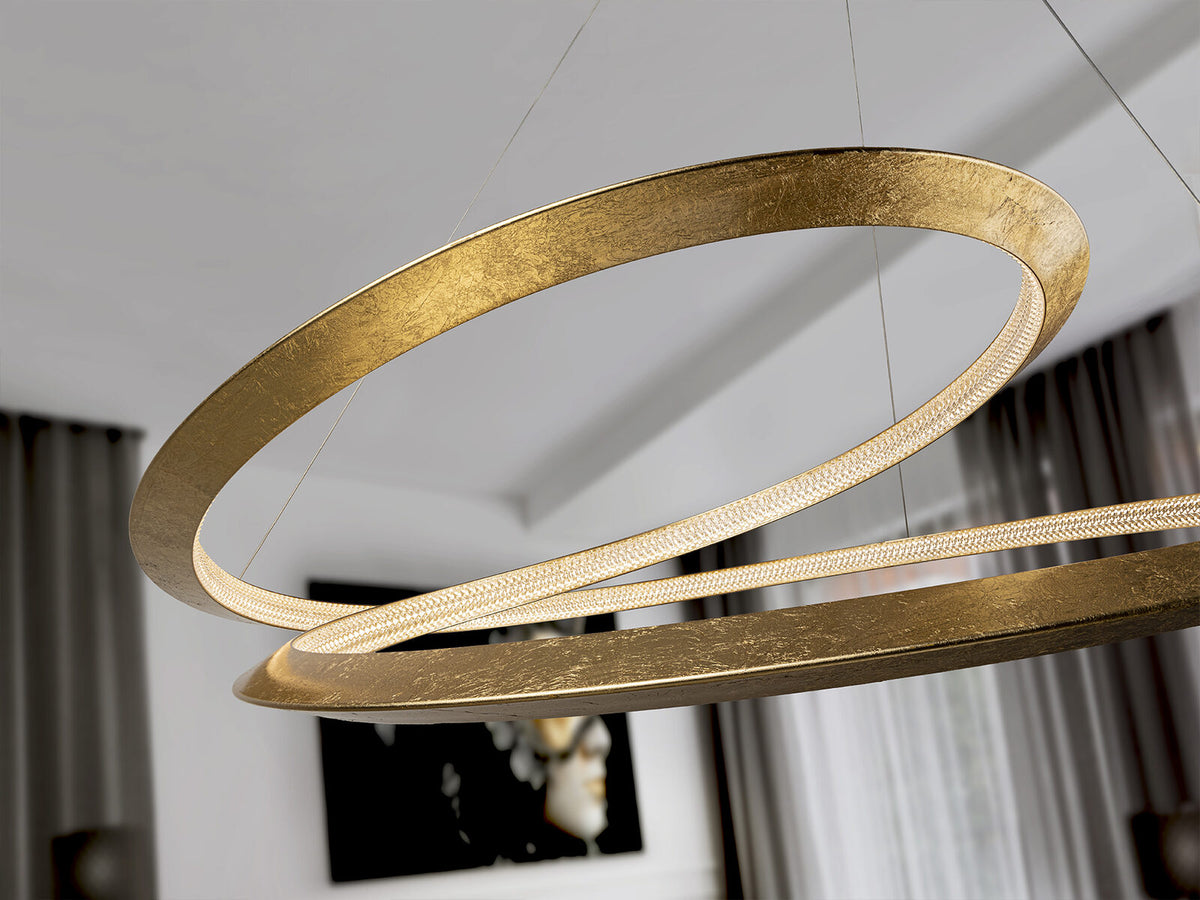 Lámpara de techo Eternity LED pan de oro Ø97