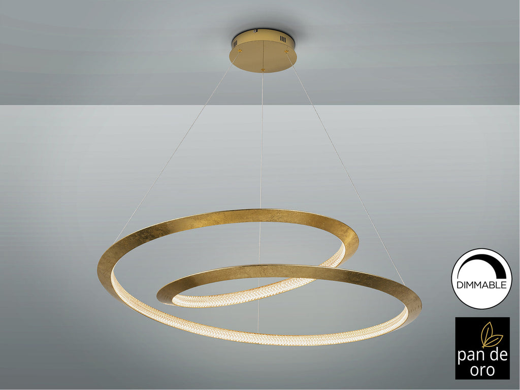 Lámpara de techo Eternity LED pan de oro Ø97