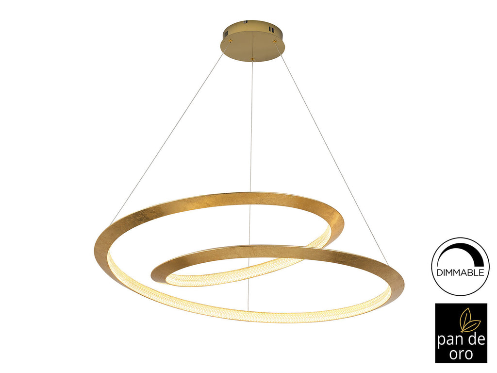 Lámpara de techo Eternity LED pan de oro Ø97