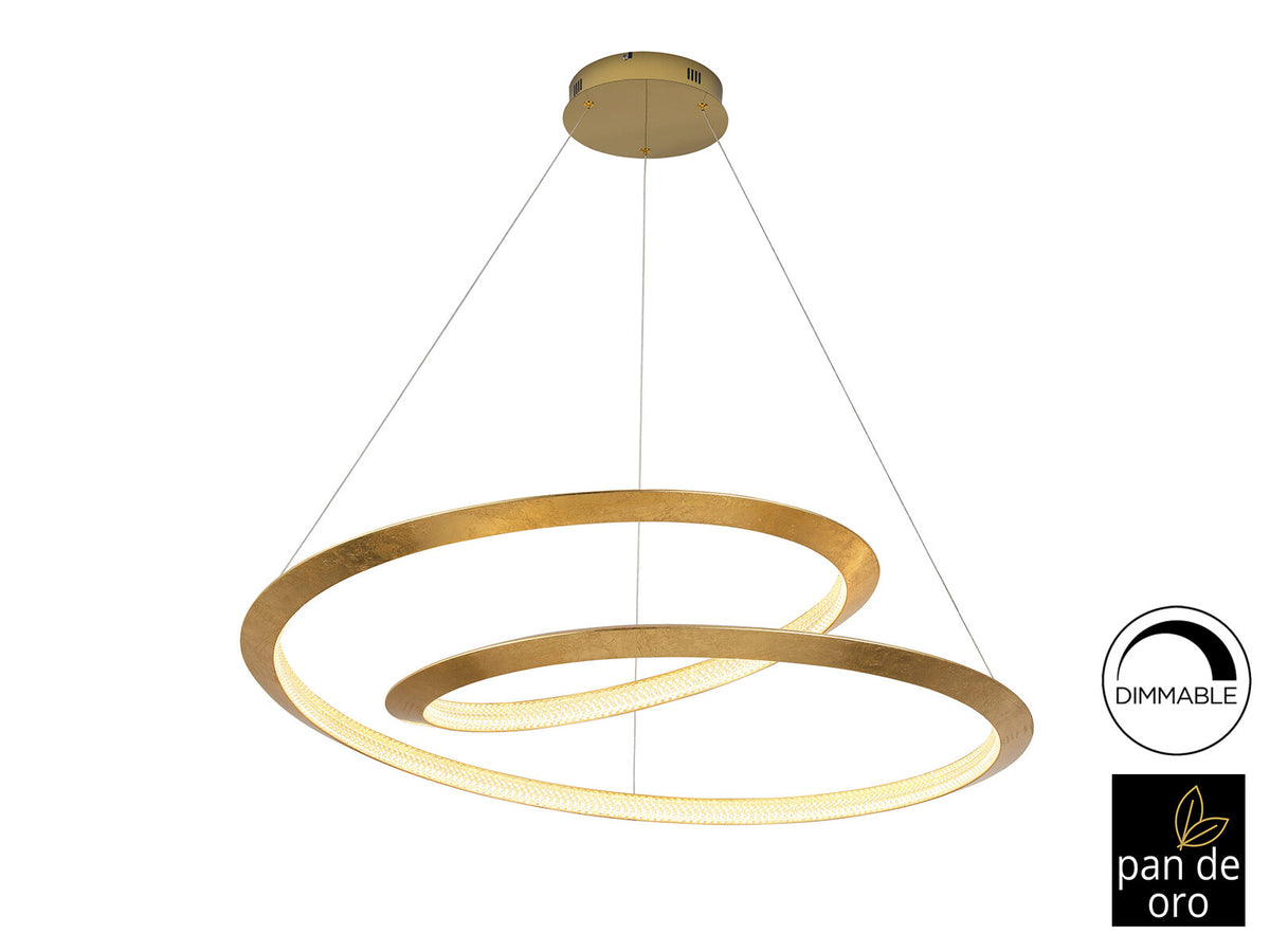 Lámpara de techo Eternity LED pan de oro Ø97