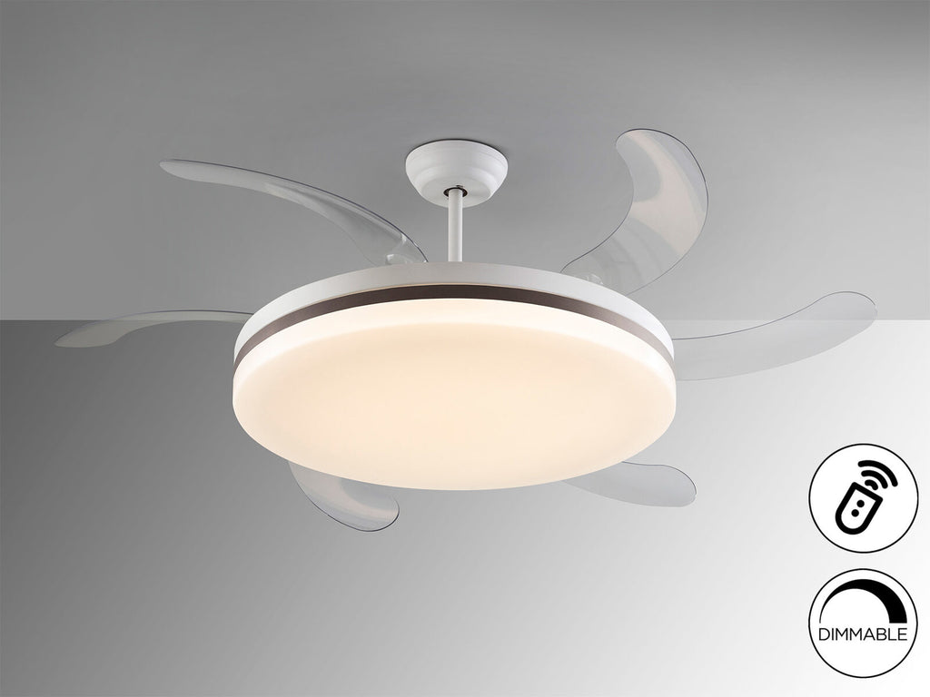 Ventilador de techo Vento Maxi blanco y bronce Ø80 LED CCT dimable