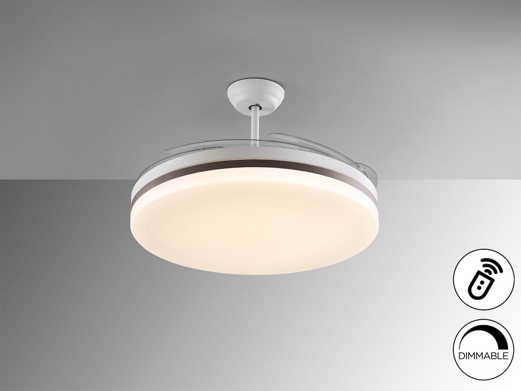 Ventilador de techo Vento Maxi blanco y bronce Ø80 LED CCT dimable